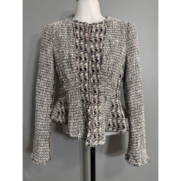 Women's Rebecca Taylor Mixed Tweed Blazer Jacket 4 - Picture 2 of 12